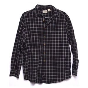 L.L. Bean Plaid Button Up Long Sleeve Cotton